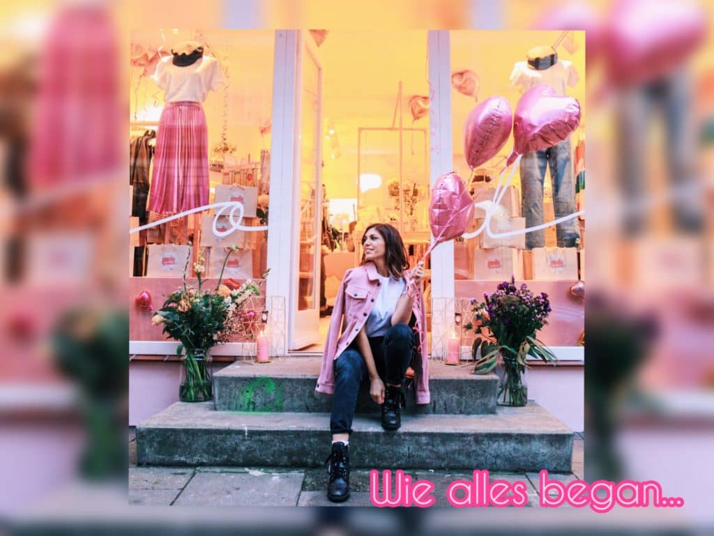 anna vor goldig laden sitzend